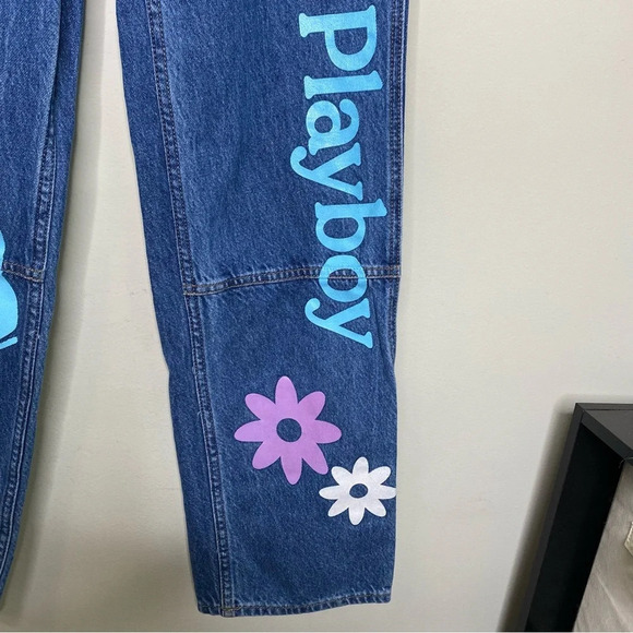 Playboy X PacSun Medium Wash High Rise Carpenter Jeans Size 25 - Picture 10 of 12